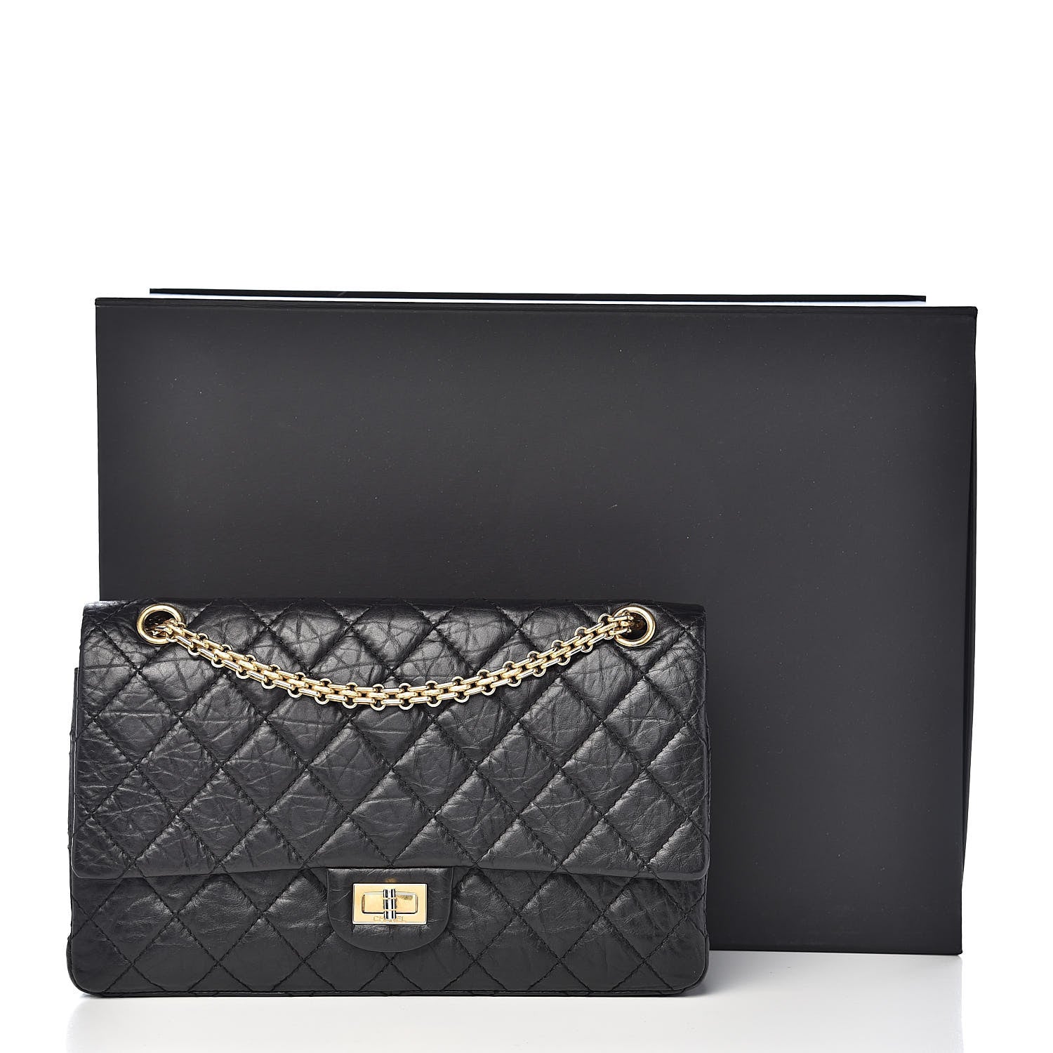 Chanel Aged Calfskin Quilted 2.55 Reissue 226 Flap Black 11 of 11