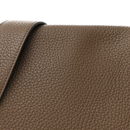 Hermes Taurillon Clemence Verso Steve Caporal Messenger Cacao Bleu Izmir 8 of 17
