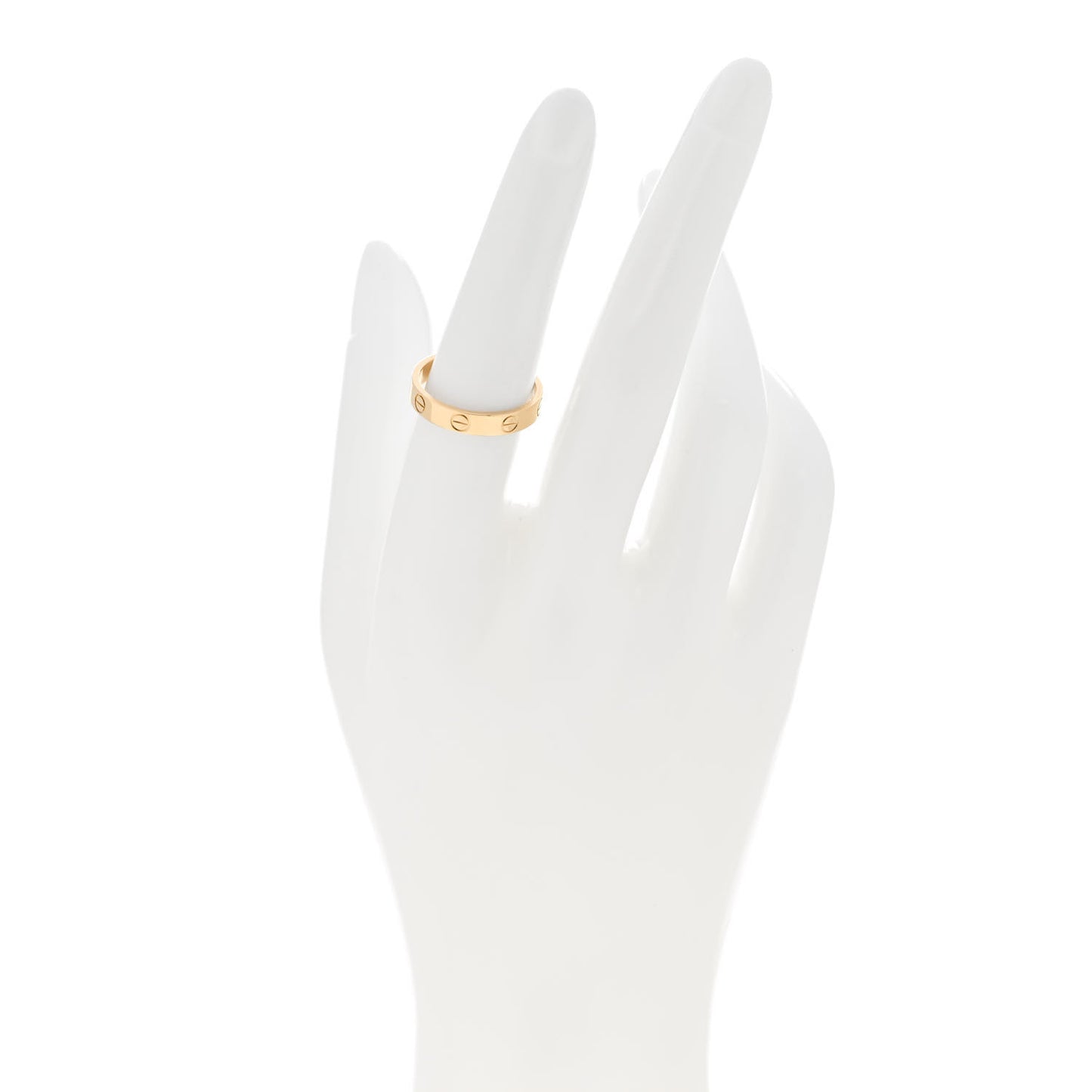 18K Yellow Gold 3.5mm LOVE Wedding Band Ring 54 6.75