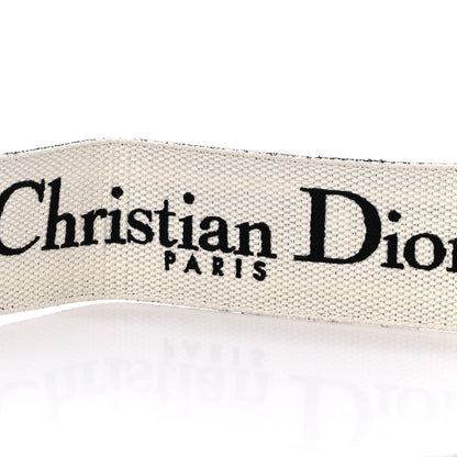 Christian Dior Canvas Embroidered Shoulder Strap Black Ultramatte 3 of 5