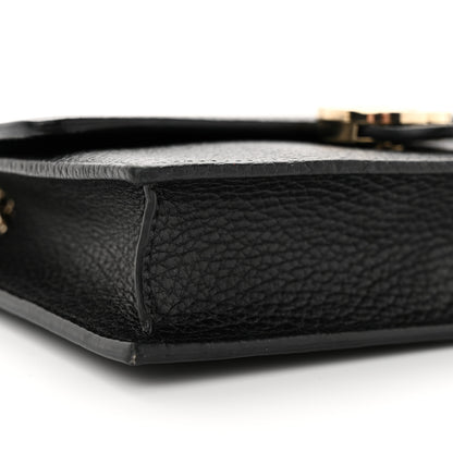 Gucci Dollar Calfskin Interlocking G Chain Wallet Black 8 of 11