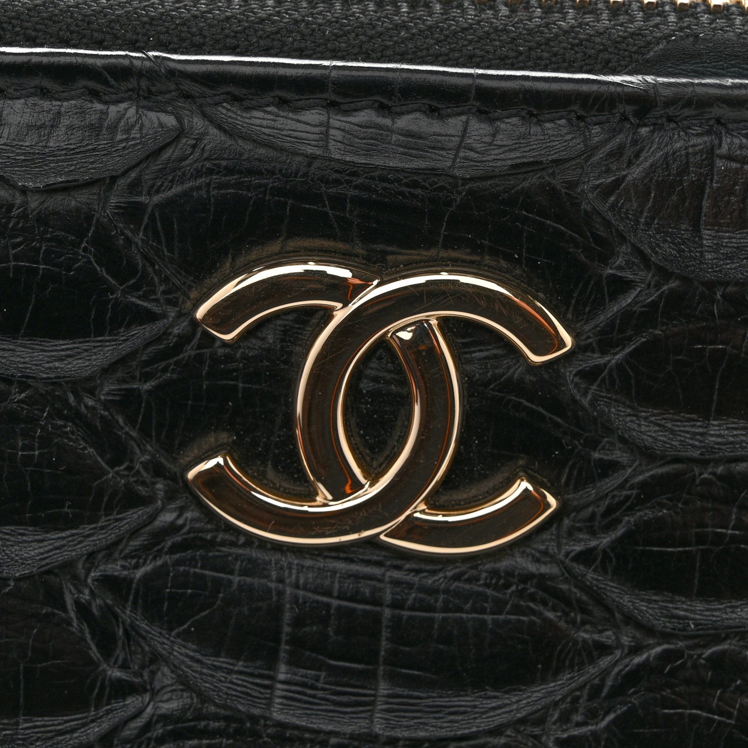 Chanel Snakeskin Waist Bag Black 12 of 15