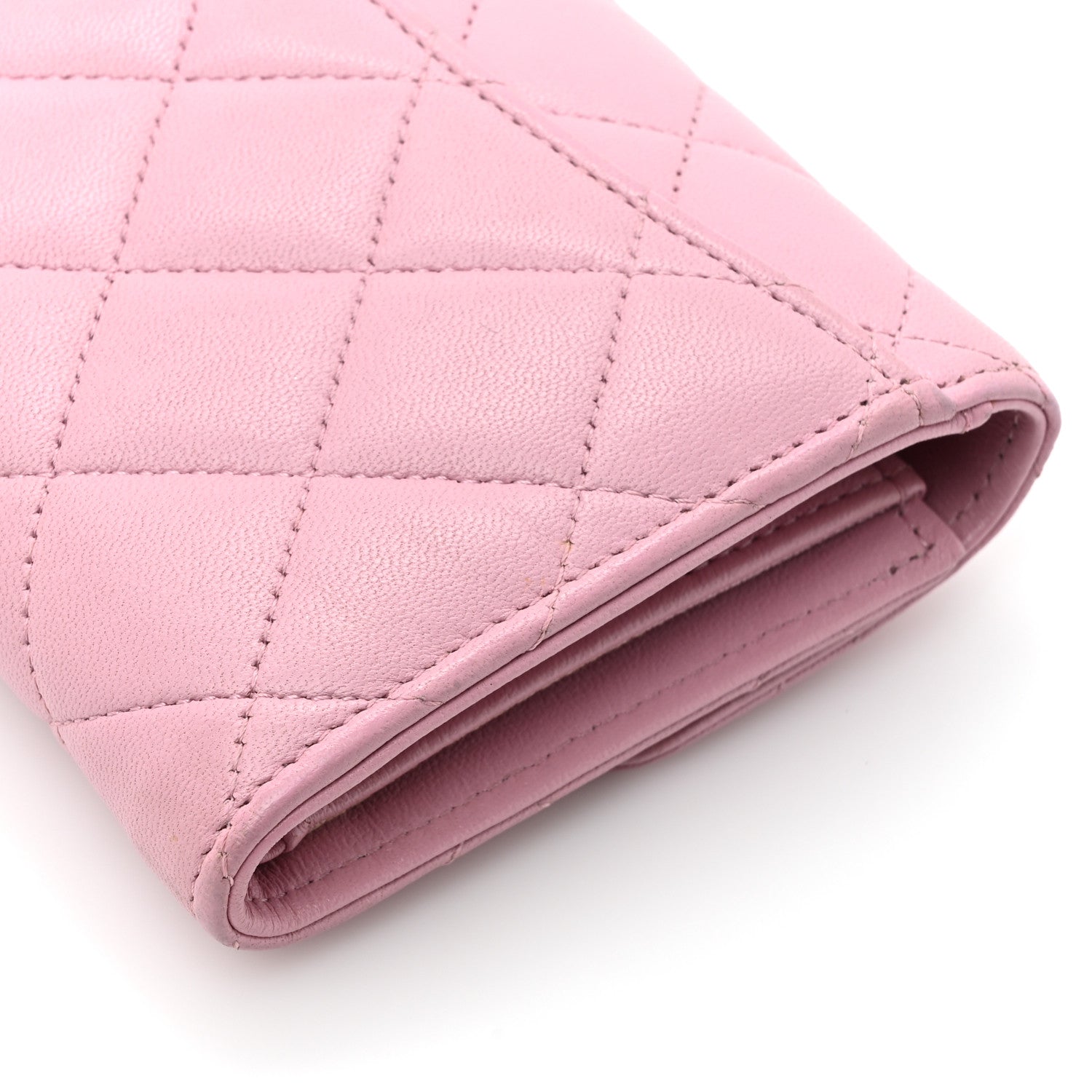 Chanel Lambskin Quilted Medium Flap Wallet Pink 15 of 15