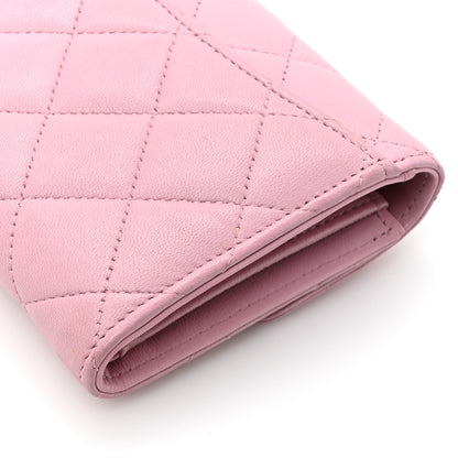 Chanel Lambskin Quilted Medium Flap Wallet Pink 15 of 15