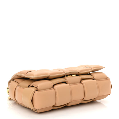 Bottega Veneta Lambskin Maxi Intreccio Padded Chain Cassette Crossbody Bag Almond 4 of 10