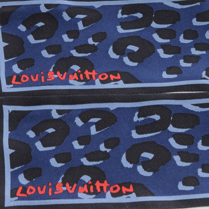 Louis Vuitton Silk Leopard Bandeau Blue 3 of 5