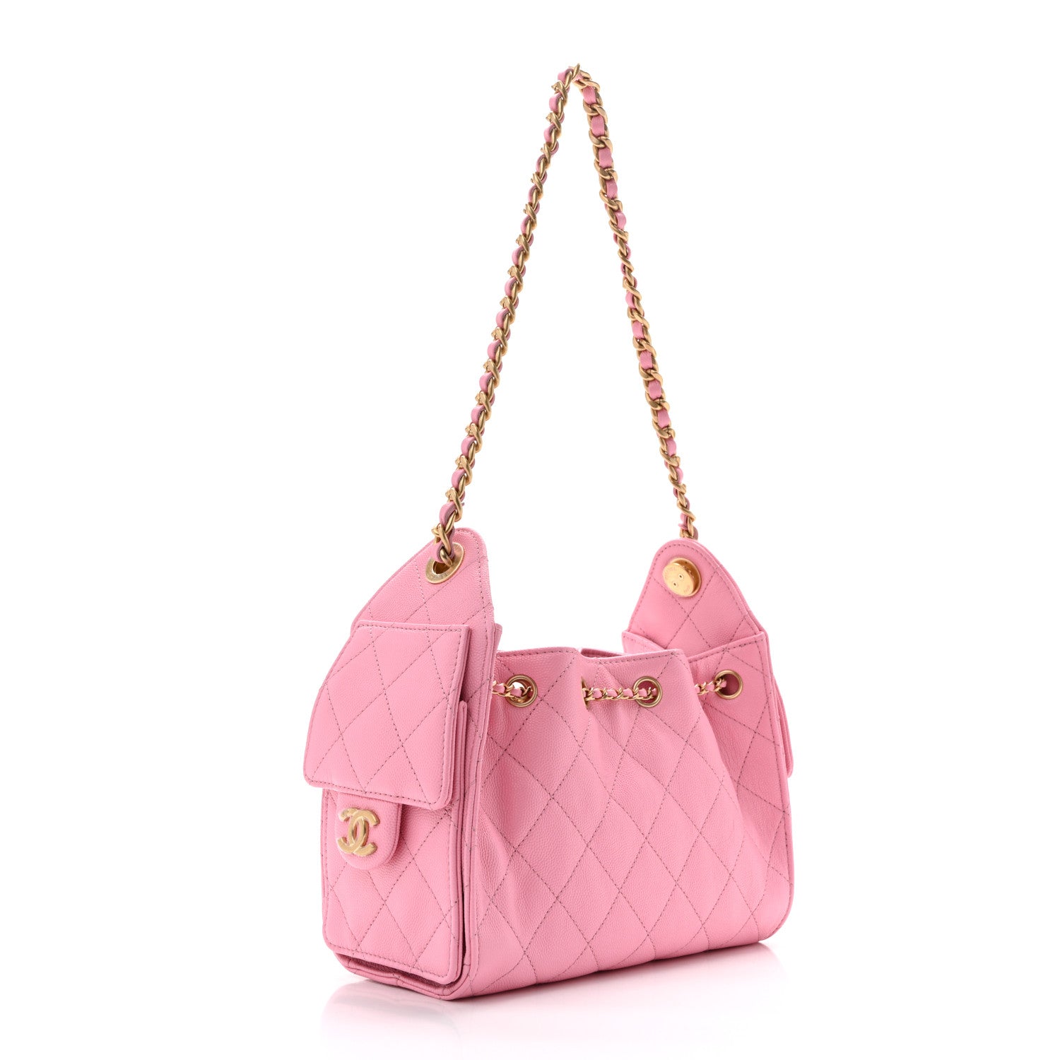 Chanel Caviar Quilted Mini Chanel 25 Handbag Pink 3 of 21