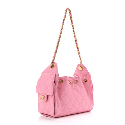 Chanel Caviar Quilted Mini Chanel 25 Handbag Pink 3 of 21