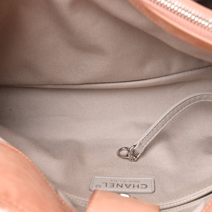 Chanel Iridescent Calfskin Quilted Small Sea Hit Tote Light Pink 6 of 16