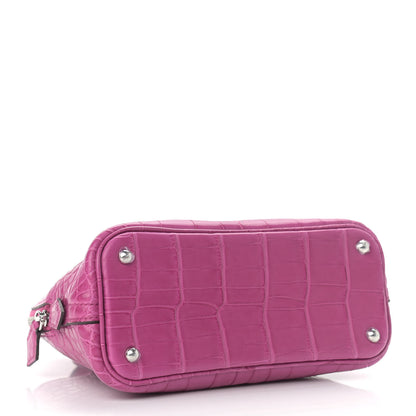 Hermes Matte Alligator Bolide Mini 1923 Rose Scheherazade 3 of 8