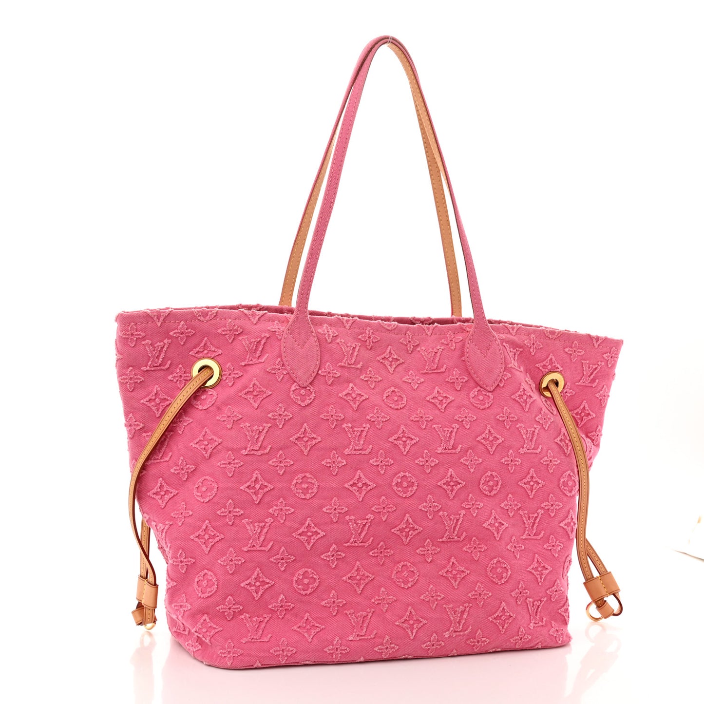 Monogram Denim Neverfull MM Rose