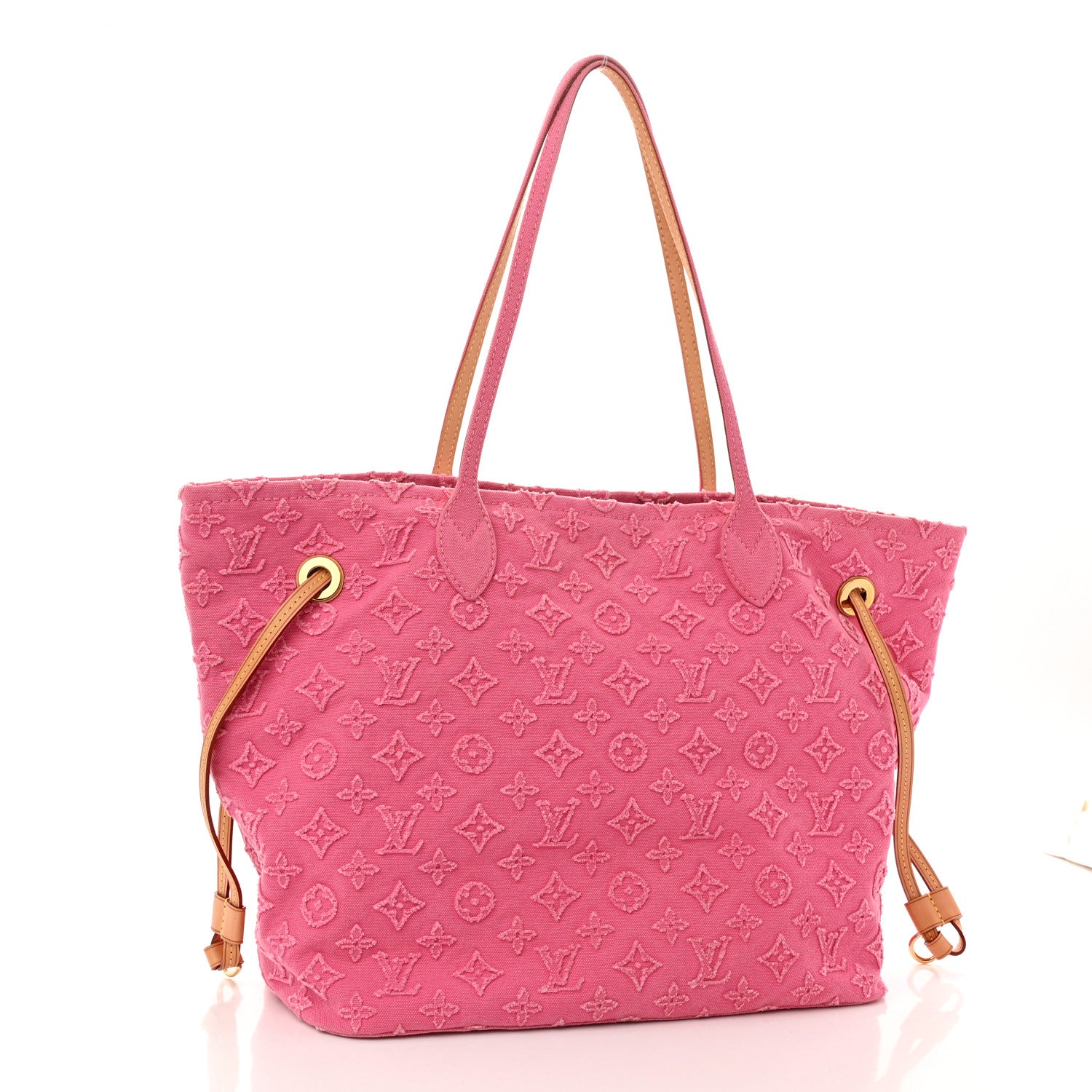 Louis Vuitton Monogram Denim Neverfull MM Rose 3 of 9