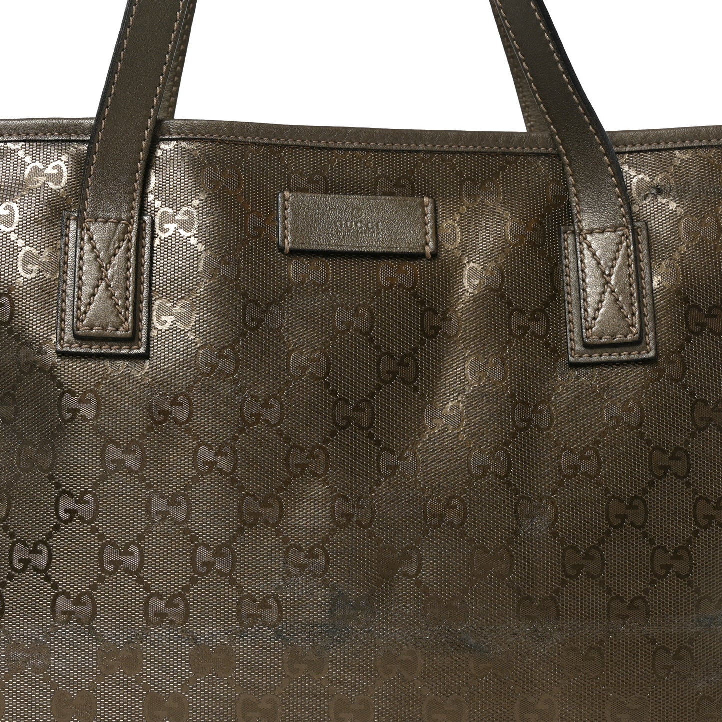 Imprime Monogram Medium Zippered Shopping Tote Pewter