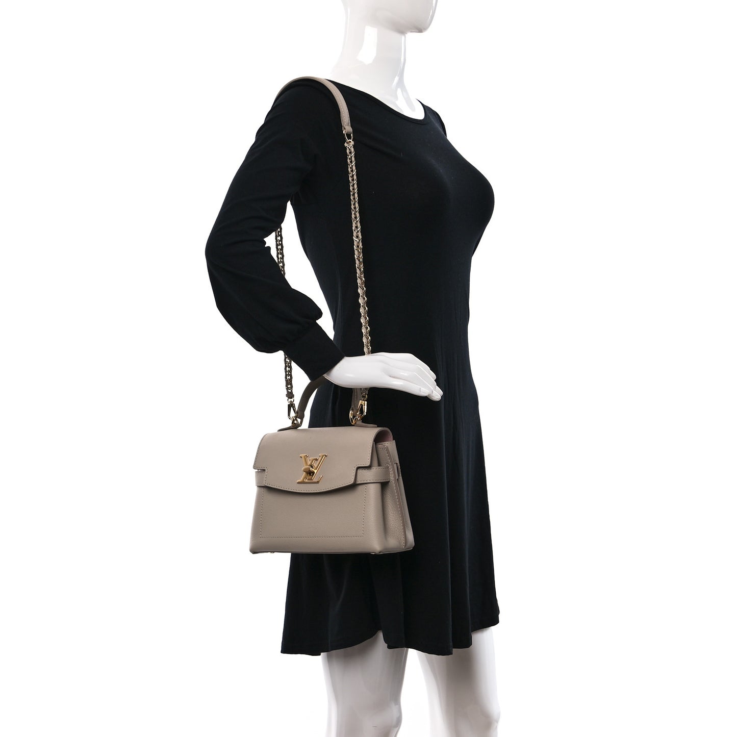 Soft Calfskin Mini Lockme Ever Greige