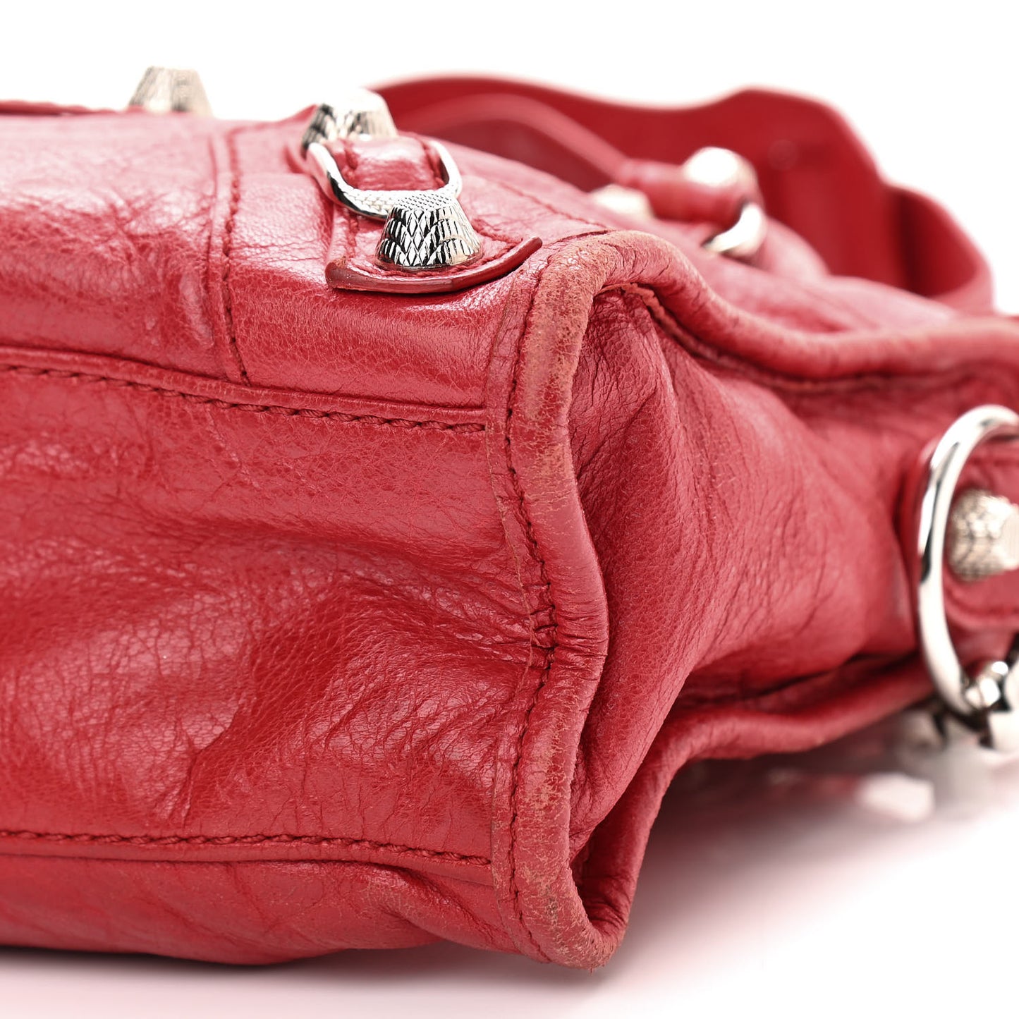 Agneau Giant 12 Silver Hardware Mini City Rouge Cardinal