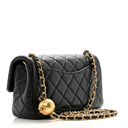 Chanel Lambskin Quilted Mini Rectangular Pearl Crush Flap Black 3 of 14