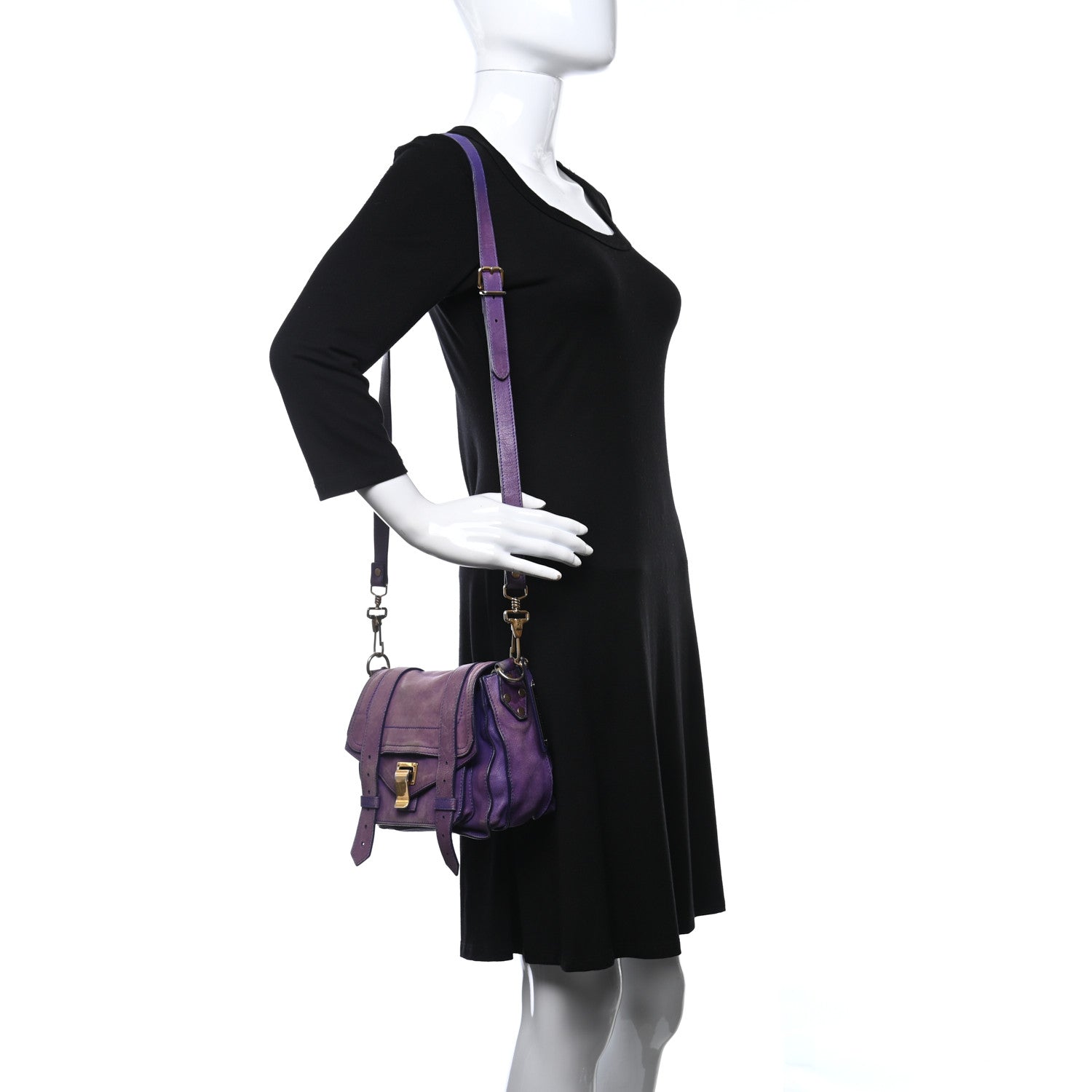 Proenza Schouler Lambskin PS1 Mini Pouch Messenger Bag Purple Rain 2 of 9