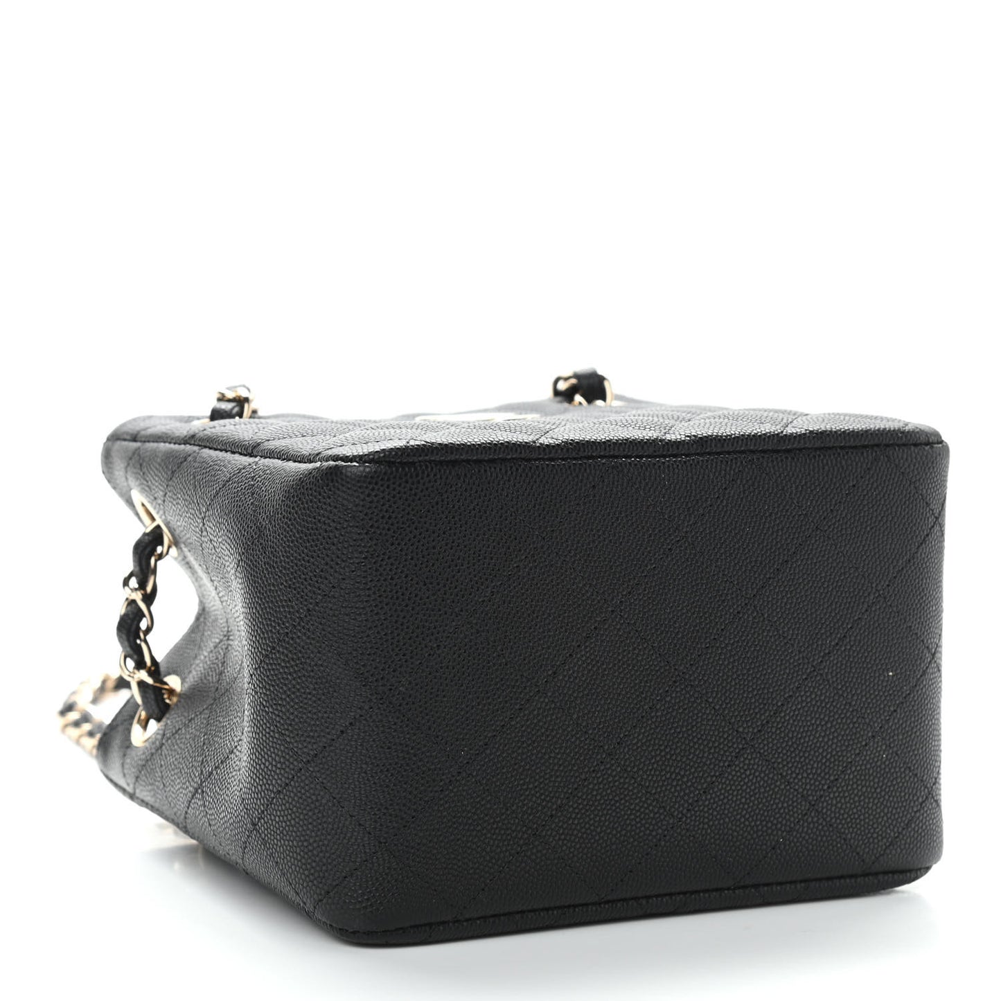 Caviar Quilted Mini Bucket Bag Black