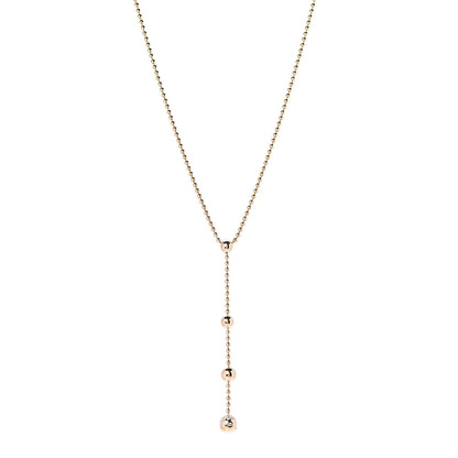 Cartier 18K Yellow Gold Diamond Beaded Lariat Chain Necklace 1 of 6