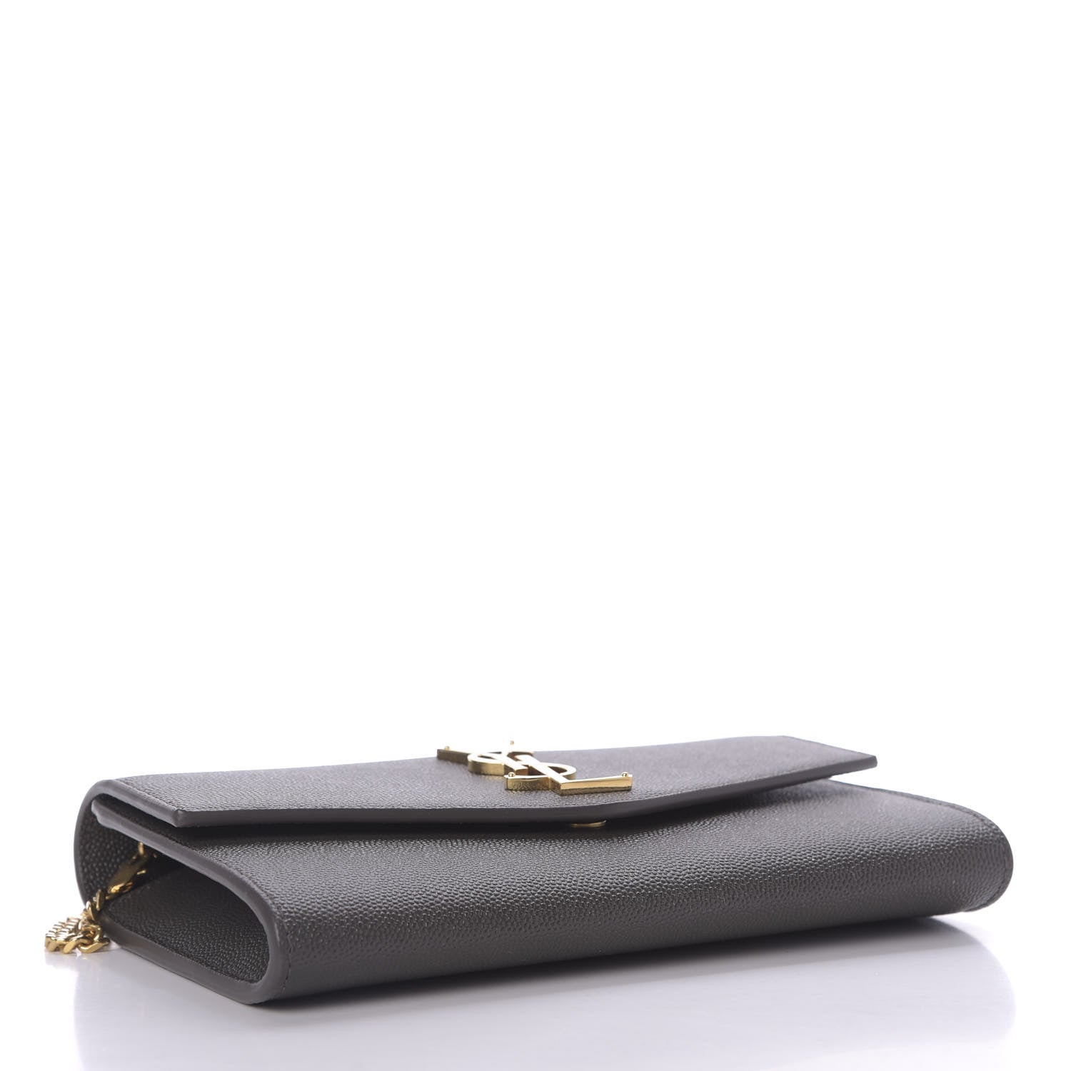 Saint Laurent Grain De Poudre Uptown Chain Wallet Pebble 5 of 11