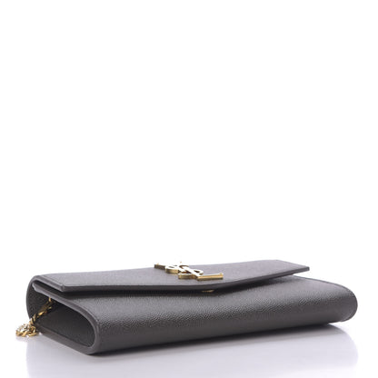 Saint Laurent Grain De Poudre Uptown Chain Wallet Pebble 5 of 11