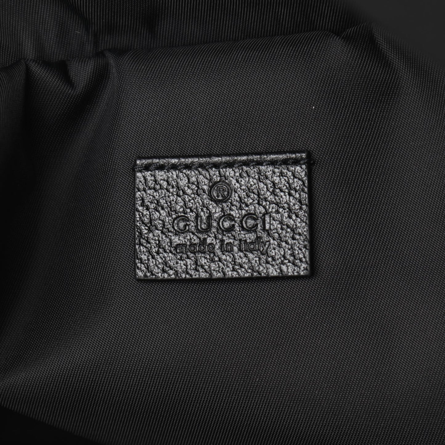 Nylon 80s Logo Patch Belt Bag Black