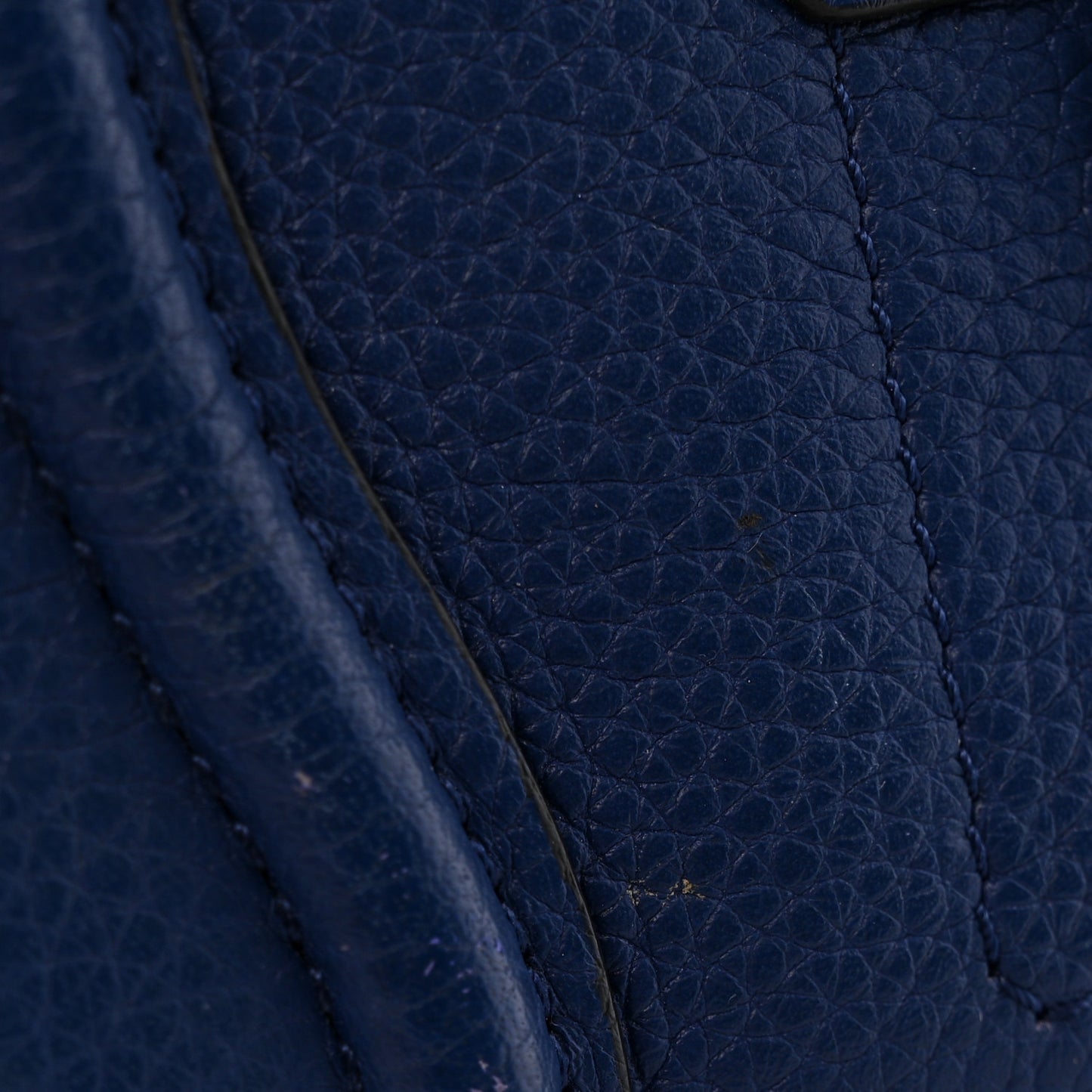 Drummed Calfskin Nano Luggage Indigo