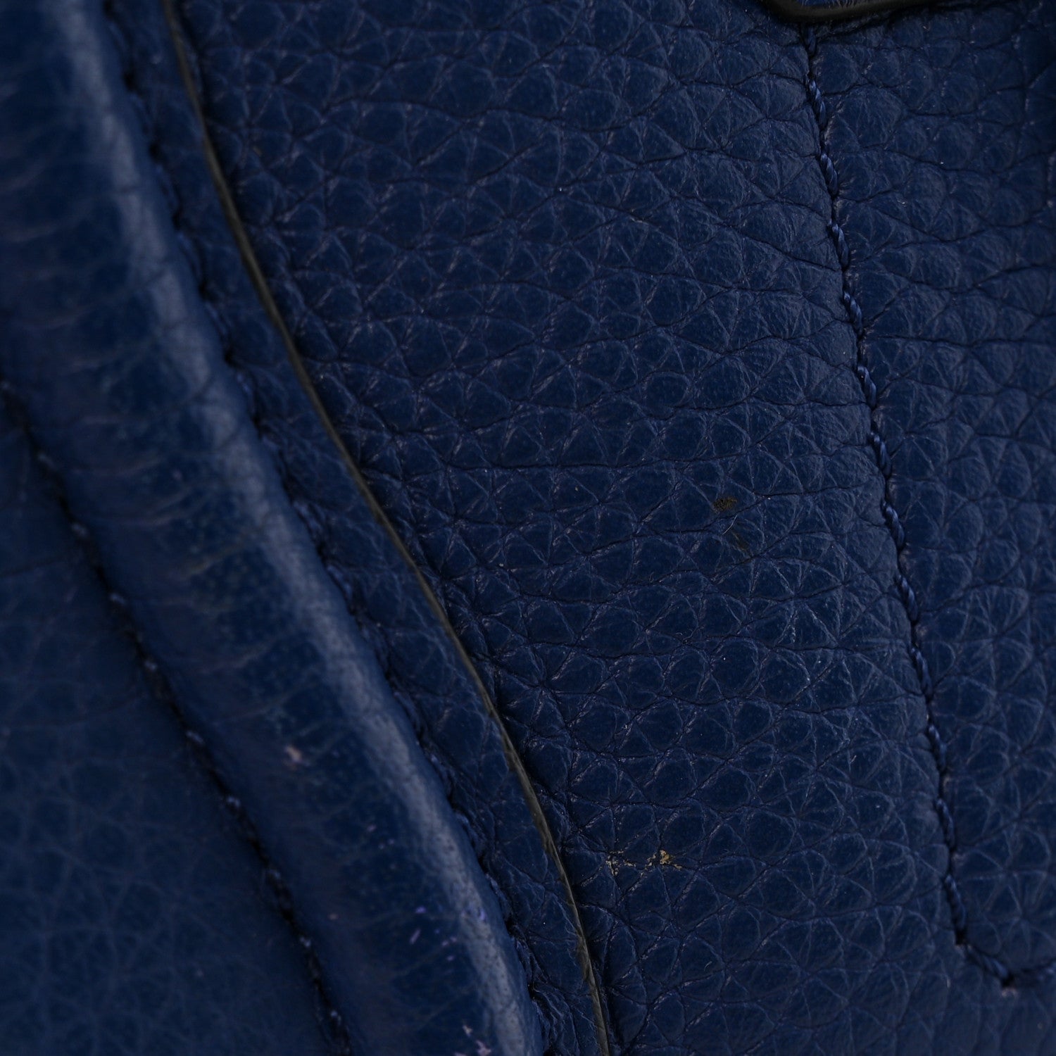 Celine Drummed Calfskin Nano Luggage Indigo 12 of 13