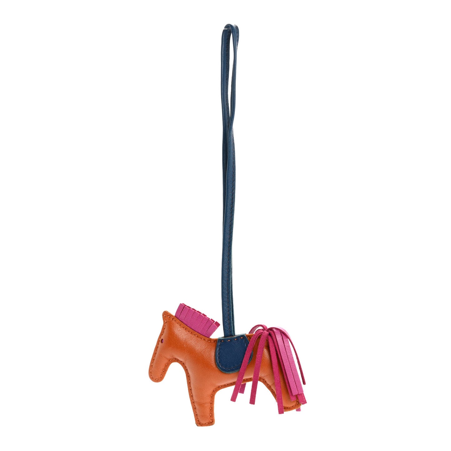 Milo Lambskin Grigri Rodeo Horse Bag Charm PM Pain D'Epice Rose Pourpre Bleu De Malte