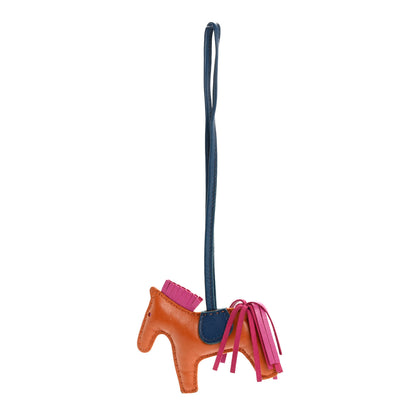 Hermes Milo Lambskin Grigri Rodeo Horse Bag Charm PM Pain D'Epice Rose Pourpre Bleu De Malte 1 of 5