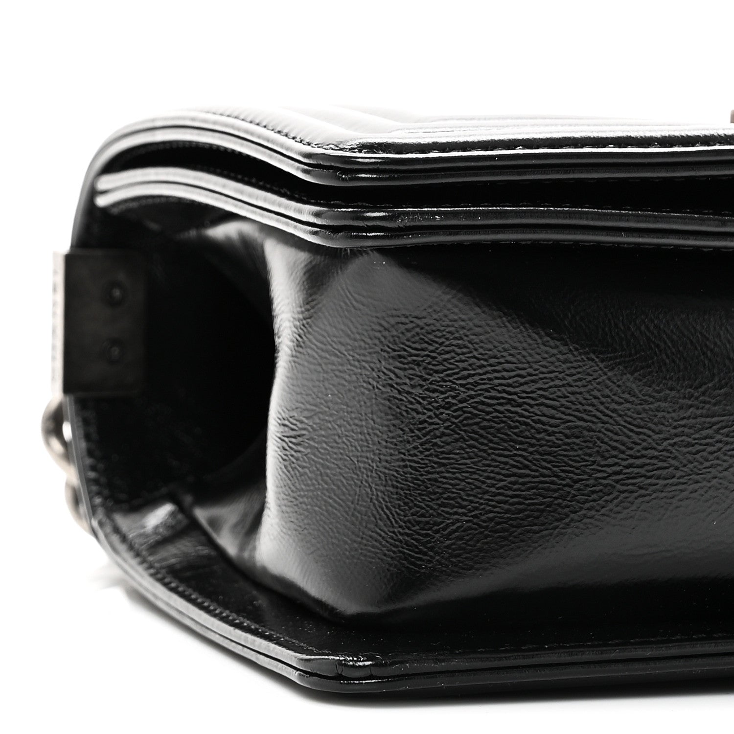 Chanel Metallic Glazed Calfskin Small Boy Flap Black Gold 9 of 11
