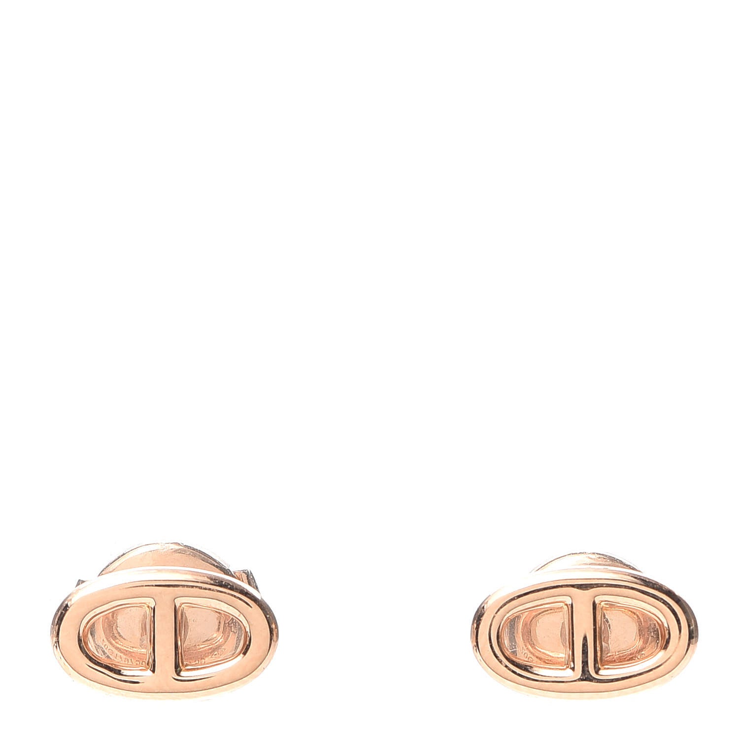Hermes 18K Rose Gold TPM Farandole Stud Earrings 1 of 5