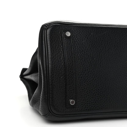 Hermes Taurillon Clemence Birkin 35 Black 8 of 15