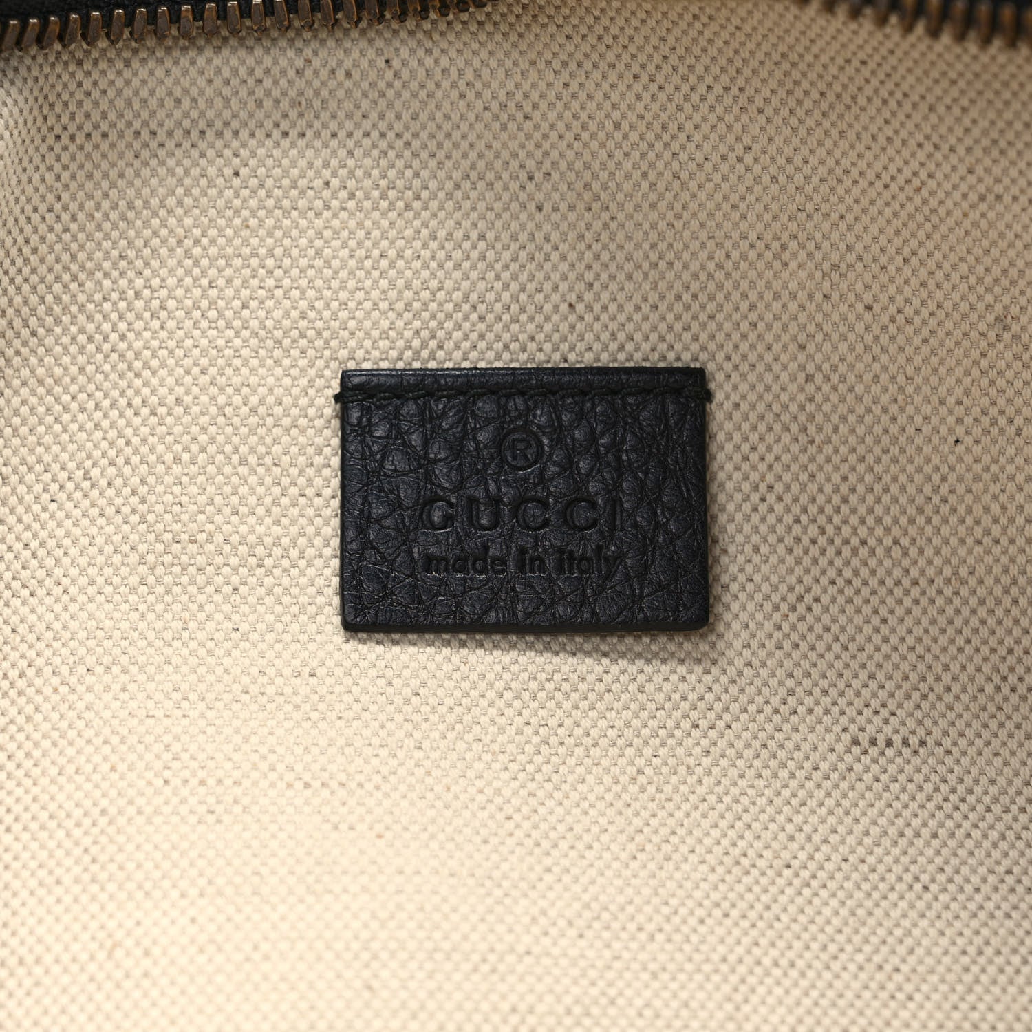 Gucci Grained Calfskin Logo Belt Bag Black 6 of 9