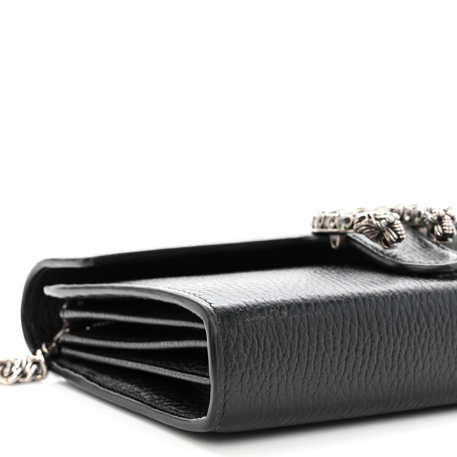 Gucci Calfskin Mini Dionysus Chain Wallet Black 8 of 11