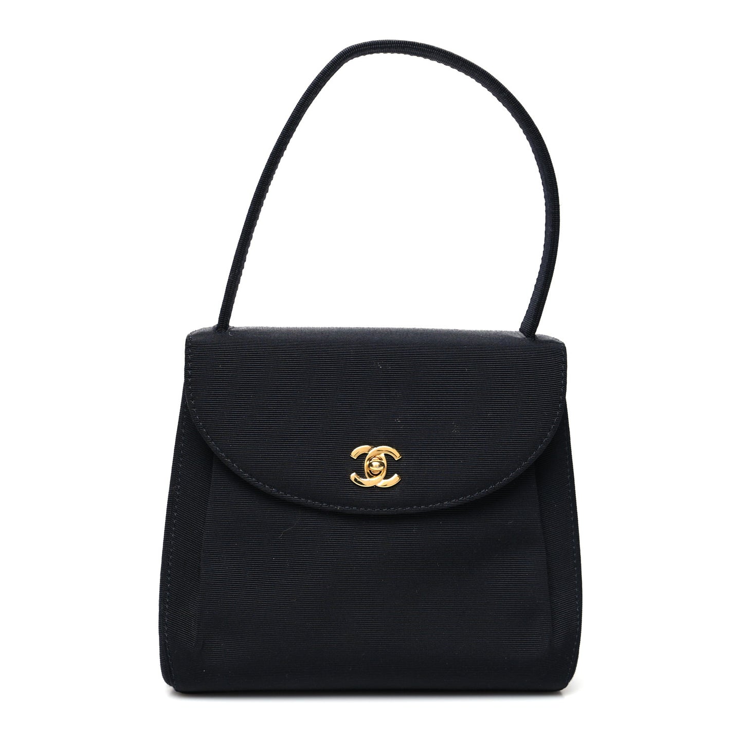Grosgrain Mini Kelly Flap Bag Black