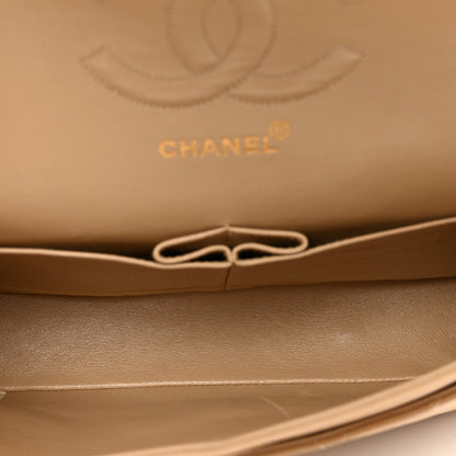 Chanel Lambskin Quilted Medium Double Flap Beige 6 of 13