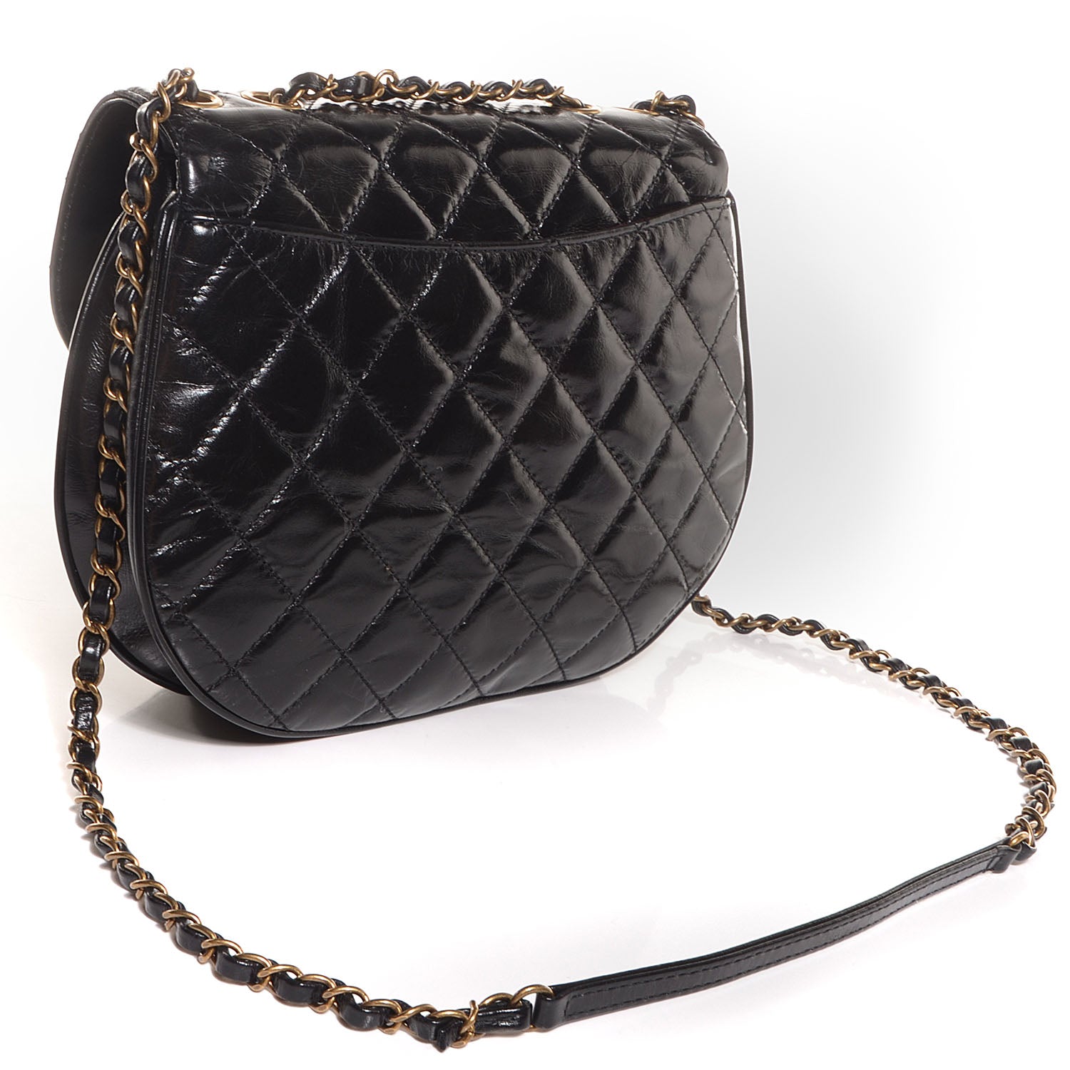 Chanel Calfskin Quilted Medium Bubble CC Flap Bag Black 4 of 9