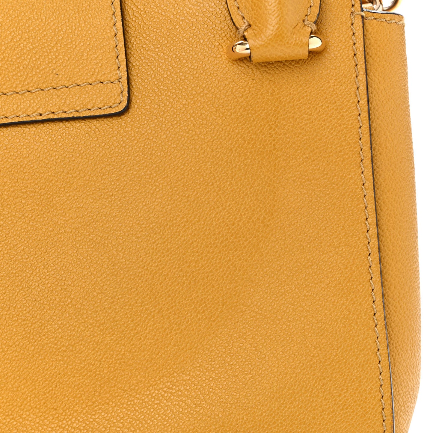 Soft Grain Calfskin Small Buckle Tote Bright Straw