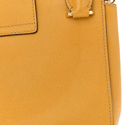 Burberry Soft Grain Calfskin Small Buckle Tote Bright Straw 15 of 20