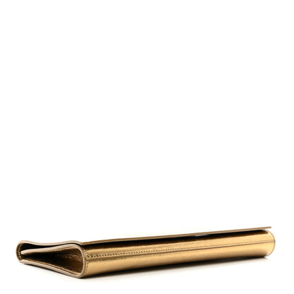 Saint Laurent Metallic Calfskin Monogram Large Belle De Jour Clutch Gold 4 of 9