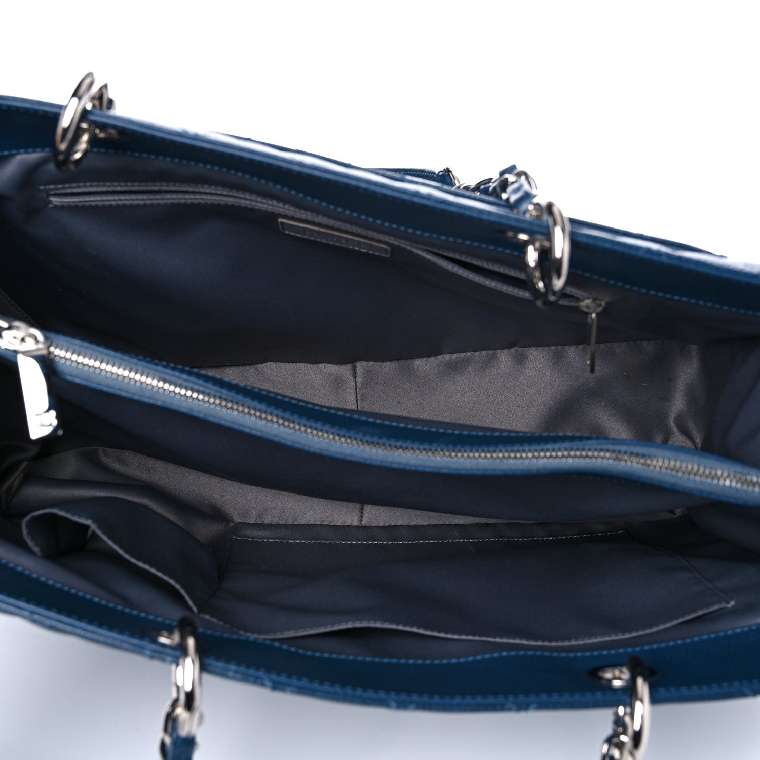 Chanel Caviar Quilted XL Grand Shopping Tote GST Navy Blue 5 of 15