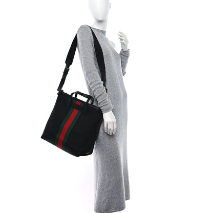 Gucci Techno Canvas Web Vertical Tote Black 2 of 10