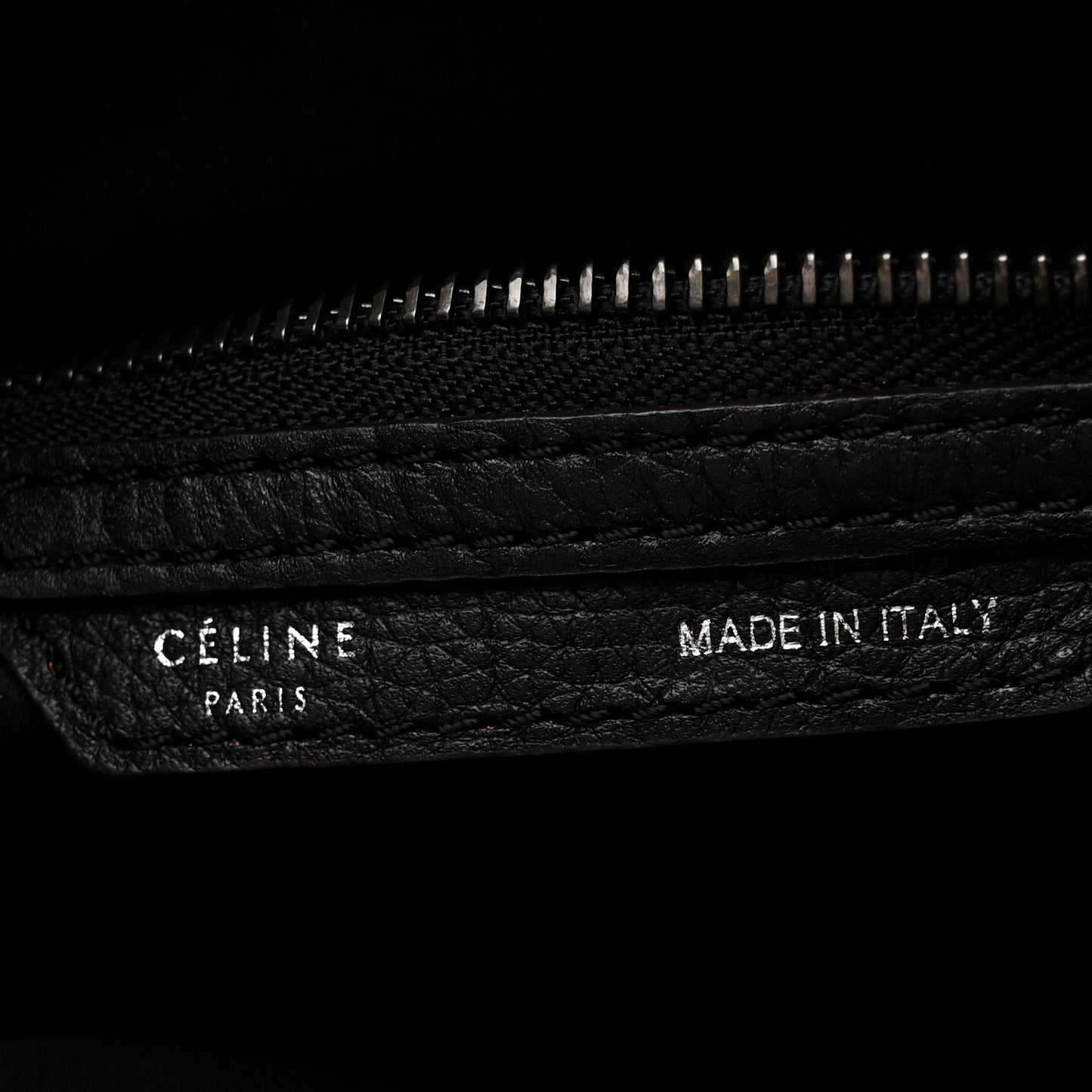 Drummed Calfskin Mini Luggage Black