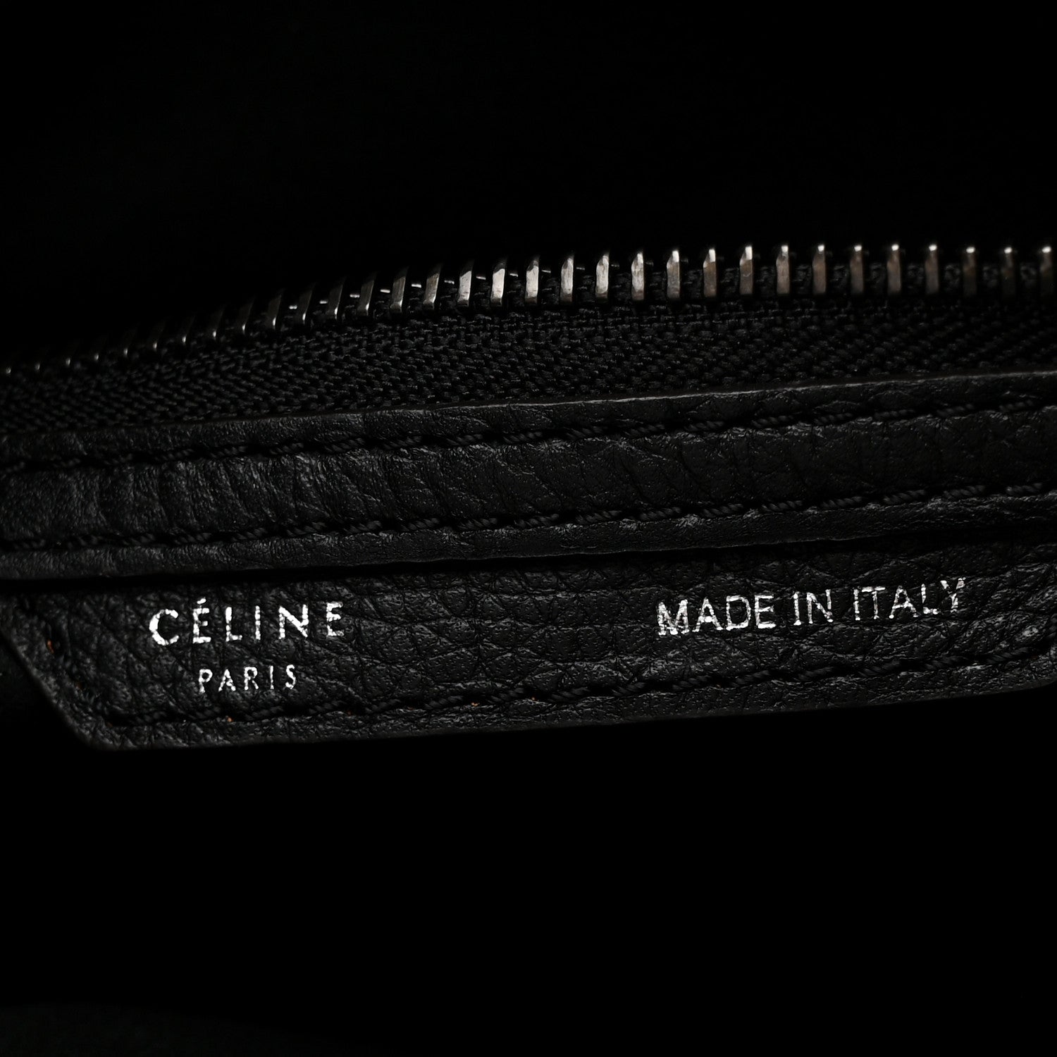 Celine Drummed Calfskin Mini Luggage Black 6 of 10