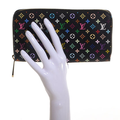 Louis Vuitton Monogram Multicolor Zippy Wallet Black Grenade 2 of 8