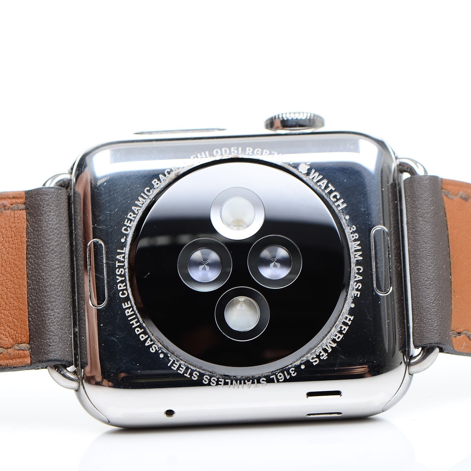 Hermes Stainless Steel Swift 38mm Apple Watch Double Tour Etain 10 of 12
