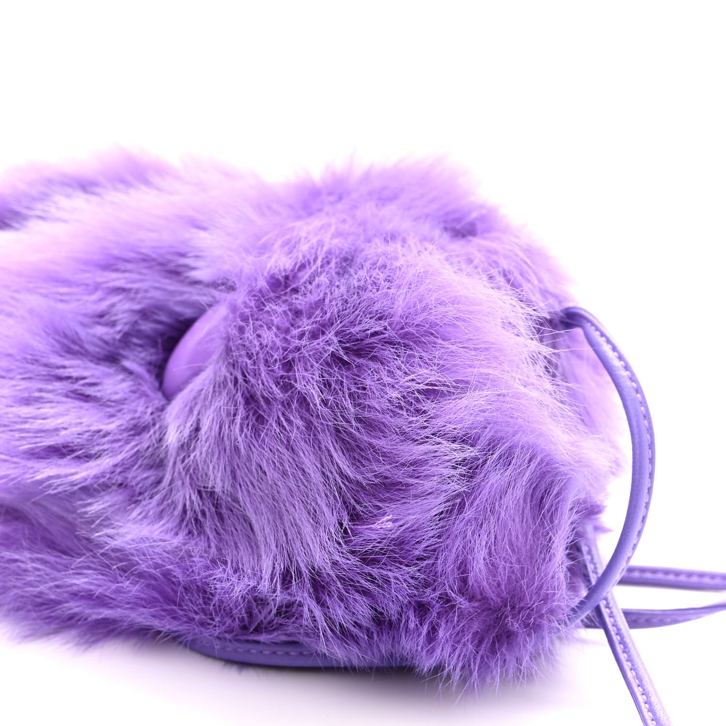 Shearling Lambskin Embellished The Mini Pouch Purple