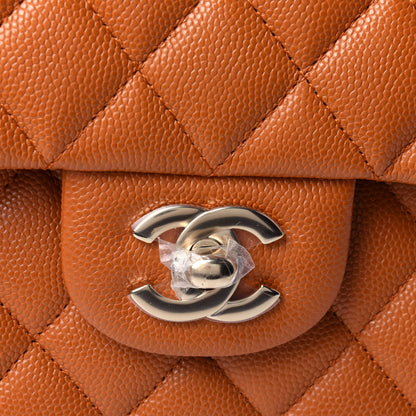 Chanel Caviar Quilted Medium Double Flap Light Brown 9 of 9