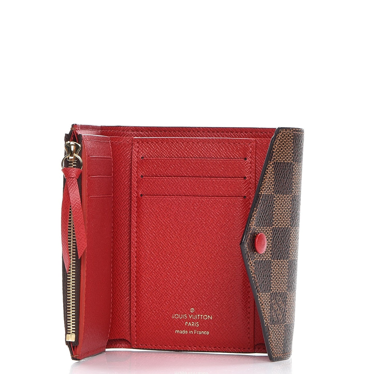 Damier Ebene Victorine Wallet Red
